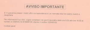 avviso truffa