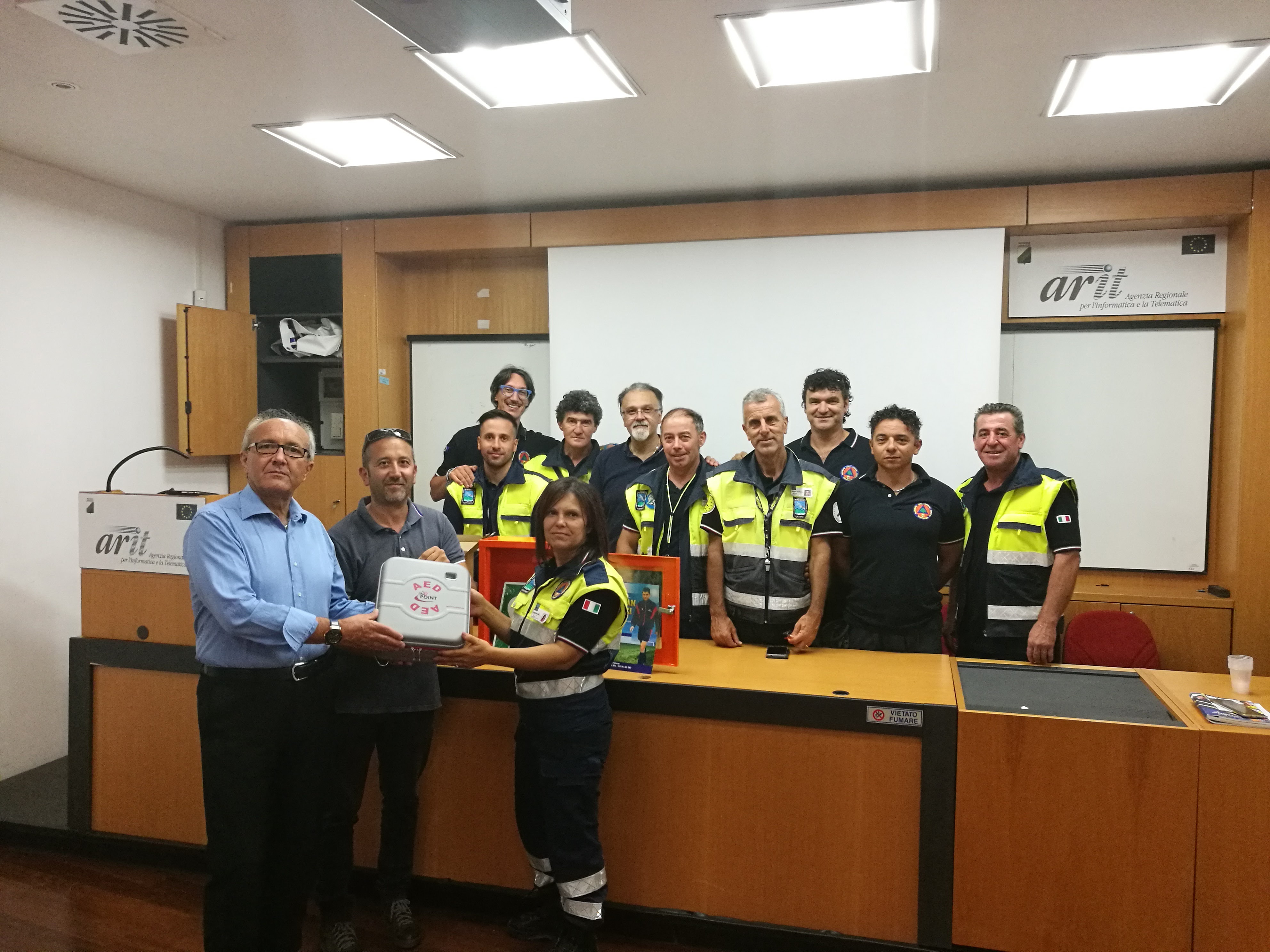 defibrillatore protezione civile tortoreto