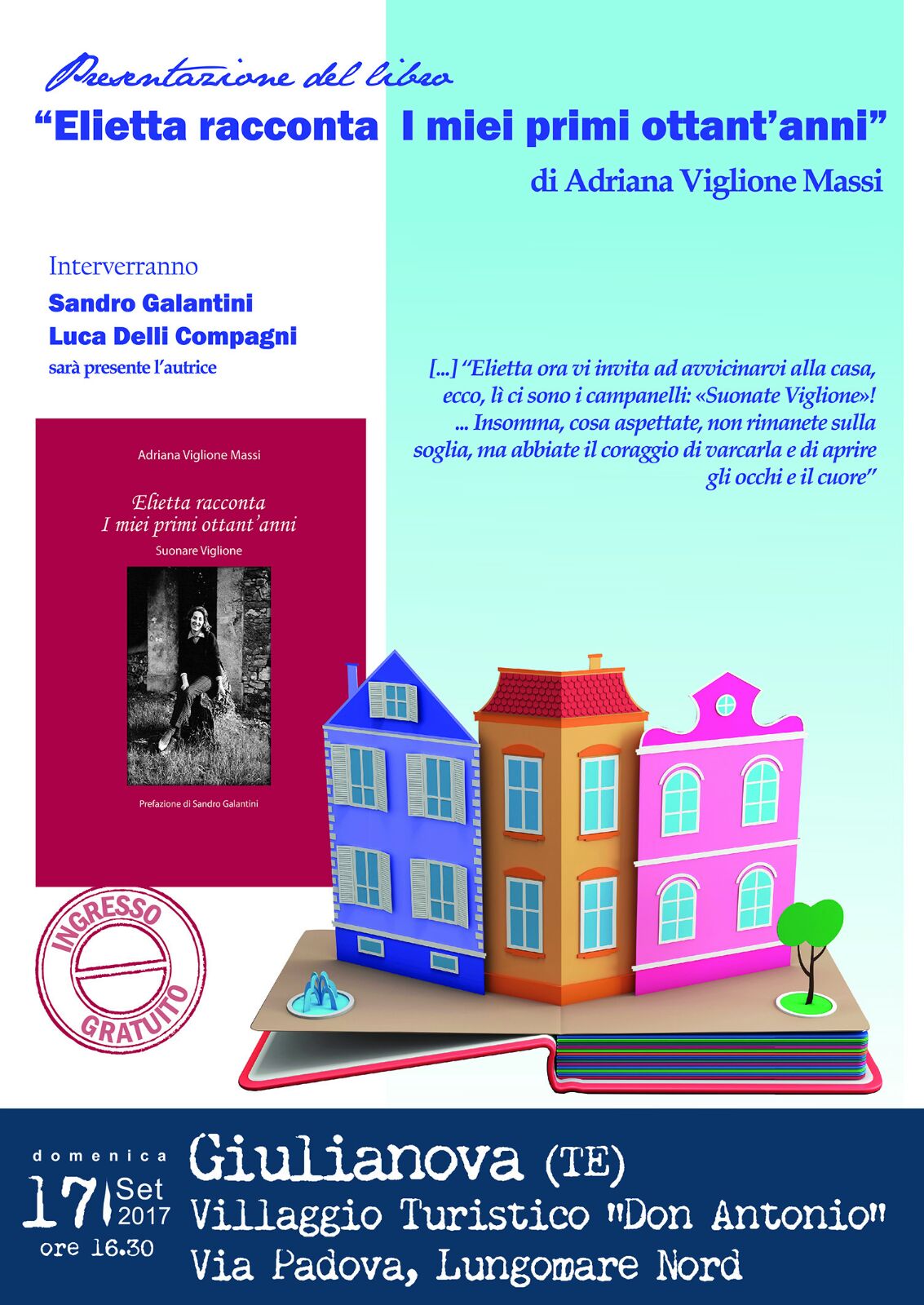 LOCANDINA PRESENTAZIONE LIBRO ELIETTA RACCONTA
