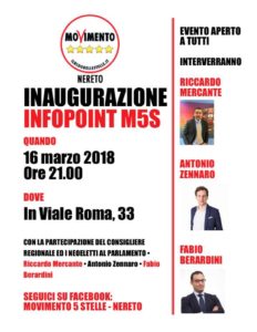 Nereto, inaugurazione info point del Movimento 5 Stelle