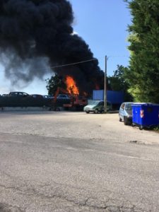 incendio lu biond sant'egidio alla vibrata