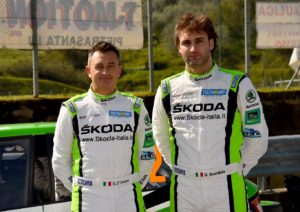 Civitella, prove su terra di Skoda Italia con i campioni del rally