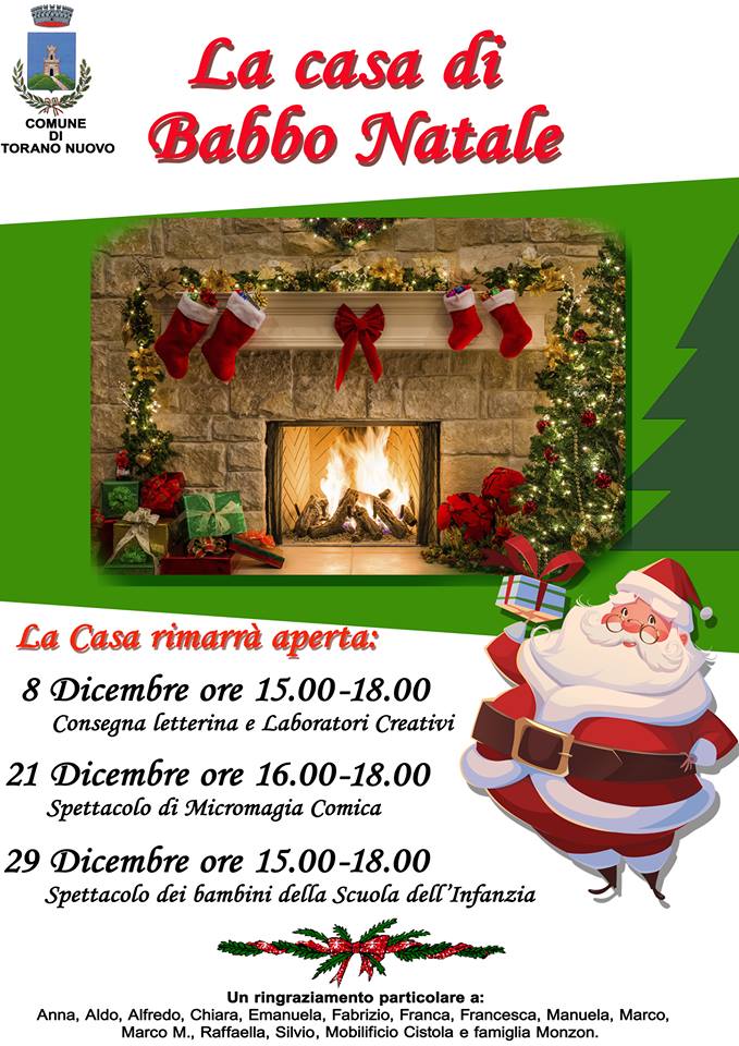 Tutto pronto per la casa di Babbo Natale a Torano Nuovo