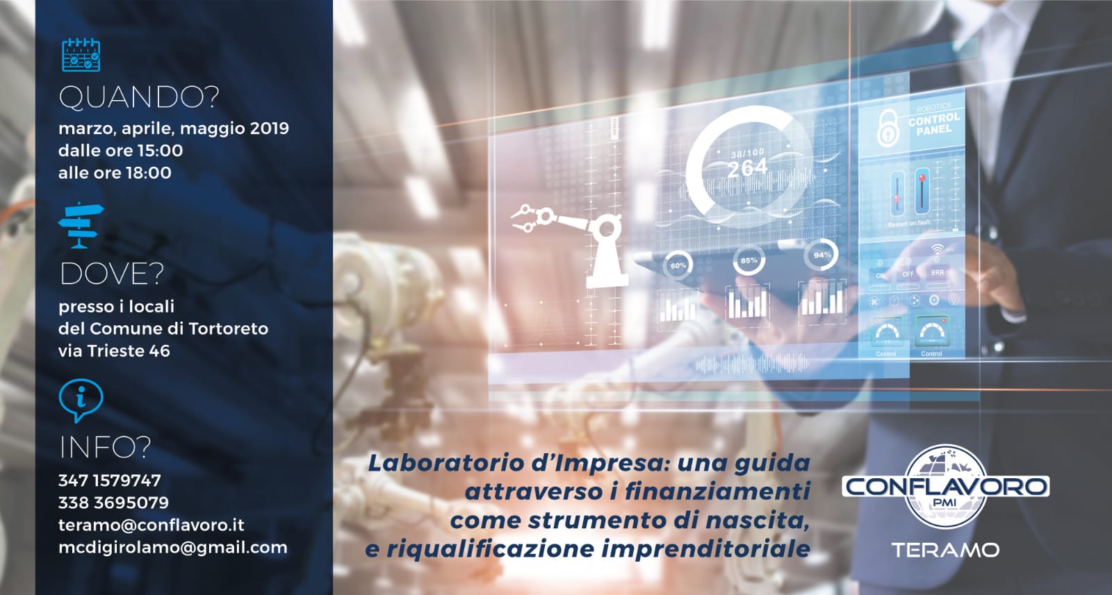 Tortoreto, al via il corso di Laboratorio d’Impresa: organizzato dal Comune e da Confalvoro Teramo
