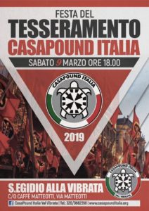 A Sant'Egidio, festa del tesseramento di CasaPound Italia