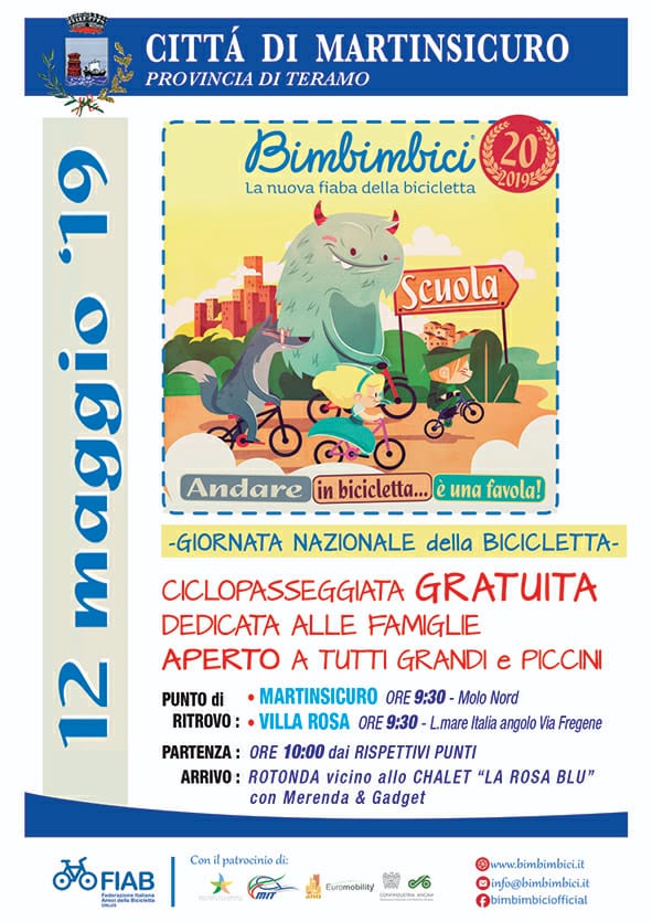 A Martinsicuro “Bimbi in Bici": ciclopasseggiata dedicata alle famiglie
