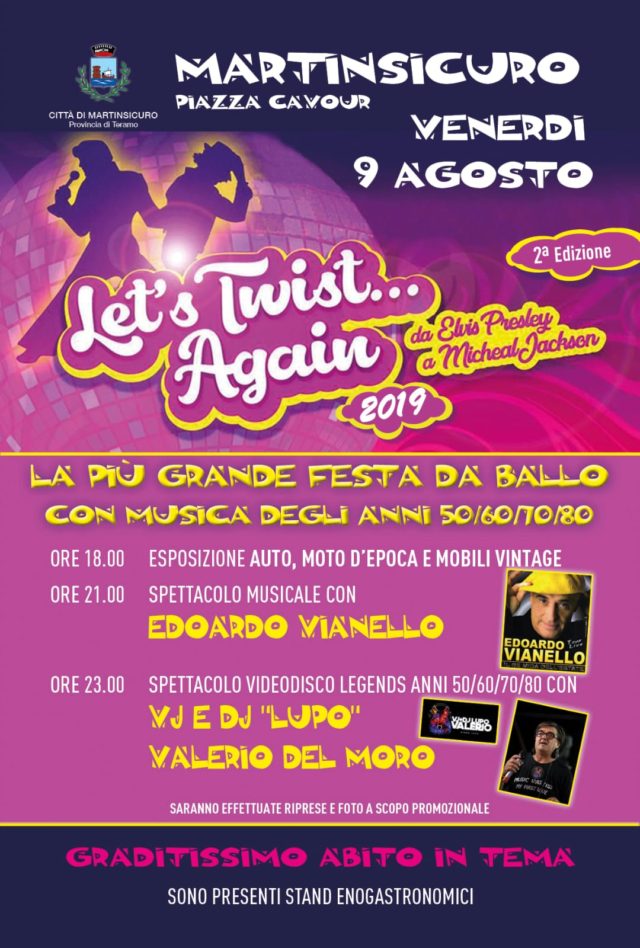 “Let’s Twist Again”, a Martinsicuro la più grande festa da ballo