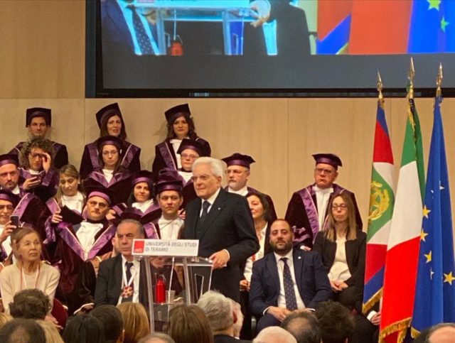 Mattarella all'Università di Teramo per inaugurazione anno accademico