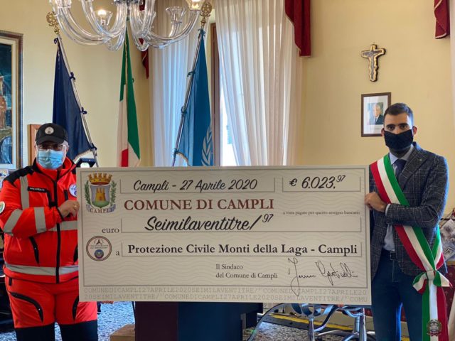 Campli, Giunta devolve indennità di aprile a Protezione Civile