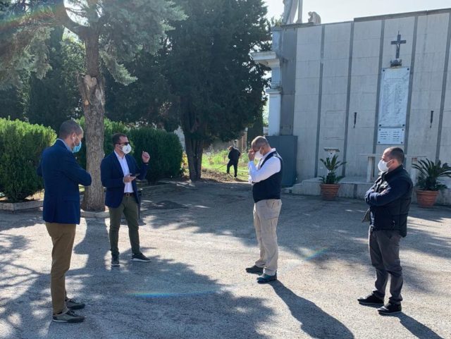 Sopralluogo del sindaco Costantini al cimitero di Giulianova