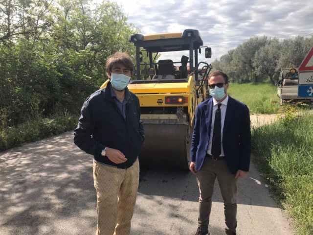 Strada provinciale 262, sopralluogo sindaco Costantini e Di Bonaventura