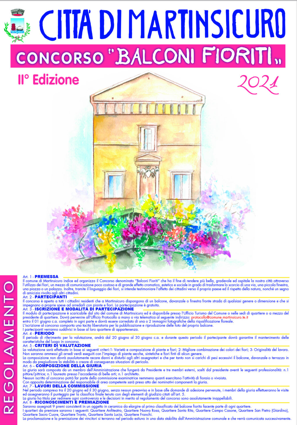 Martinsicuro, al via la seconda edizione di Balconi fioriti