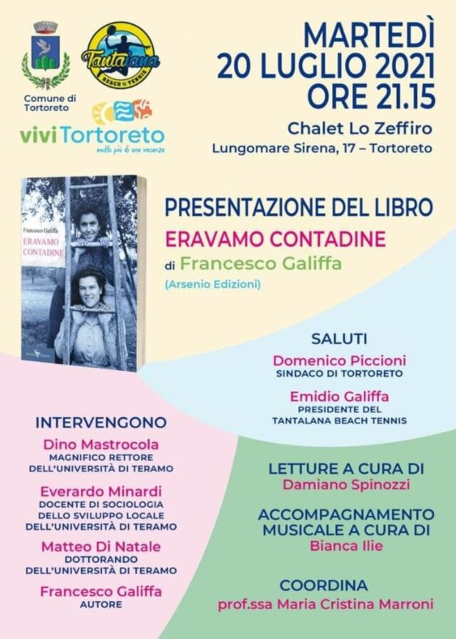 A Tortoreto la presentazione del libro "Eravamo contadine" di Francesco Galiffa