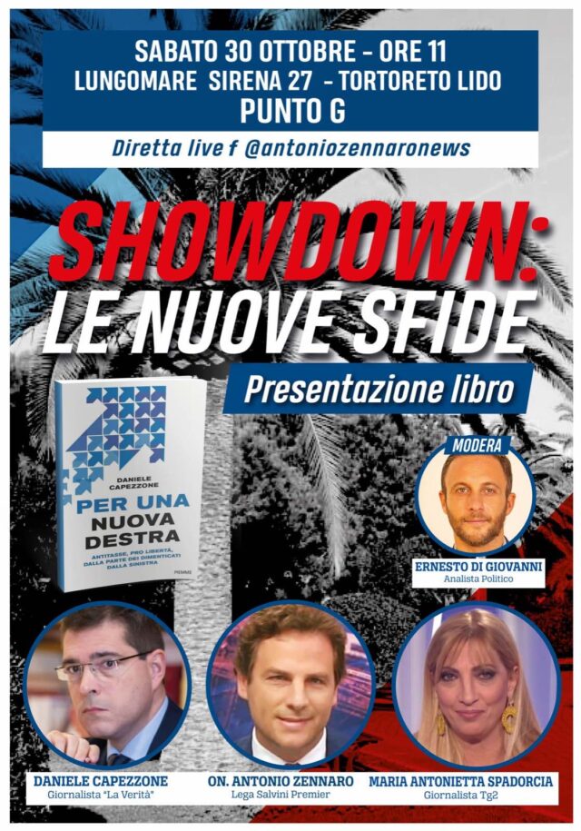 Capezzone a Tortoreto per presentare il libro "Per una nuova destra"