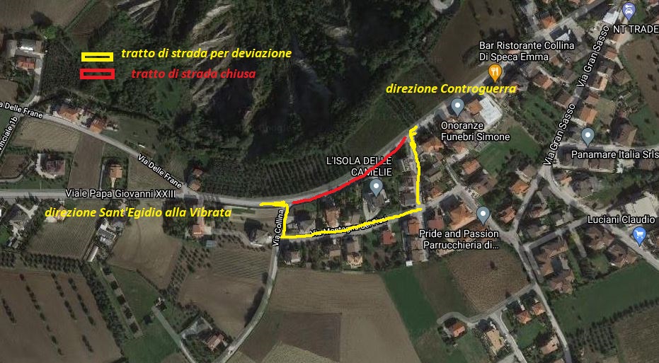 Ancarano, iniziati i lavori per dissesto idrogeologico Contrada Collina