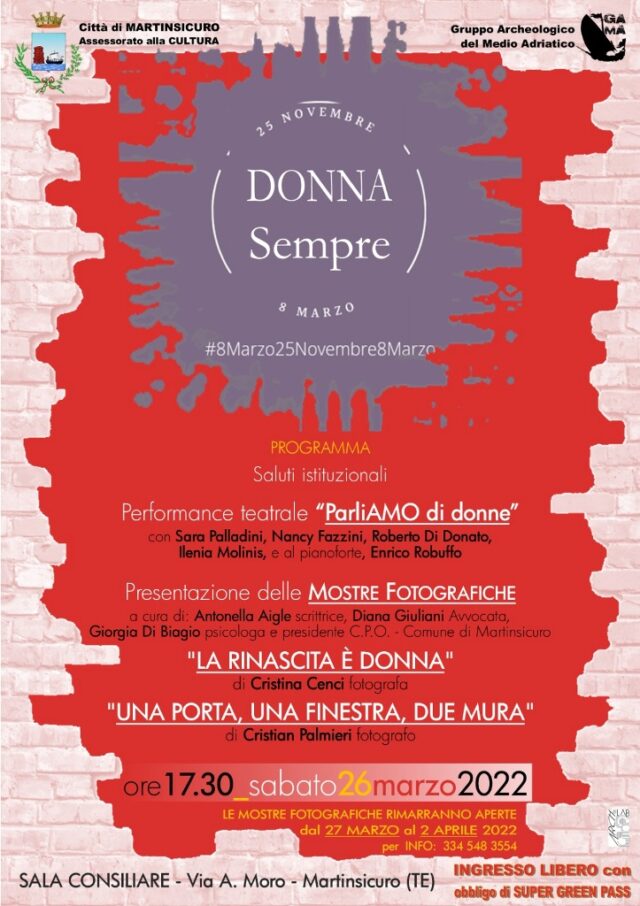 A Martinsicuro l'iniziativa “Donna Sempre”