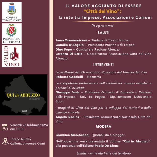 A Torano Nuovo "Il valore aggiunto dell'essere "Città del Vino"