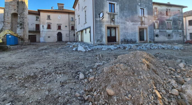 Ancarano, iniziati i lavori nel centro storico