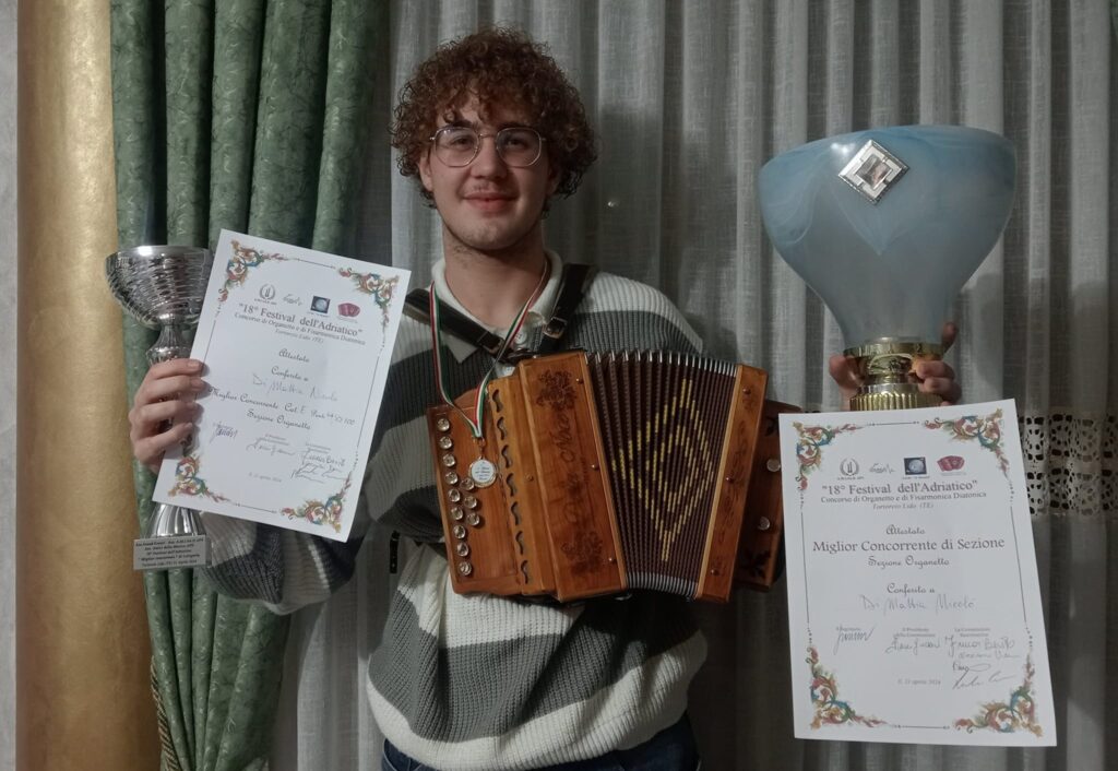 Tortoreto, Nicolò Di Mattia vince il 18° Festival dell’Adriatico A.M.I.SA.D.