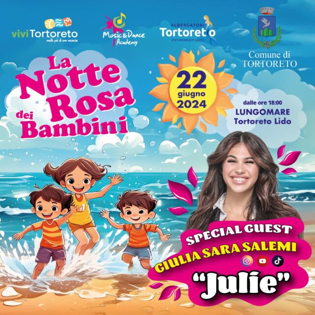 Tortoreto, tutto pronto per l’ottava notte rosa dei bambini