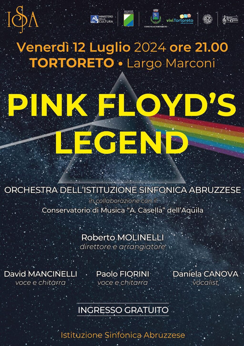Tortoreto, torna l'orchestra sinfonica abruzzese con Pink Floyd's Legend
