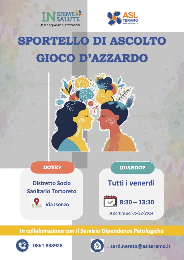 A Tortoreto apre il primo sportello di ascolto per il gioco d’azzardo
